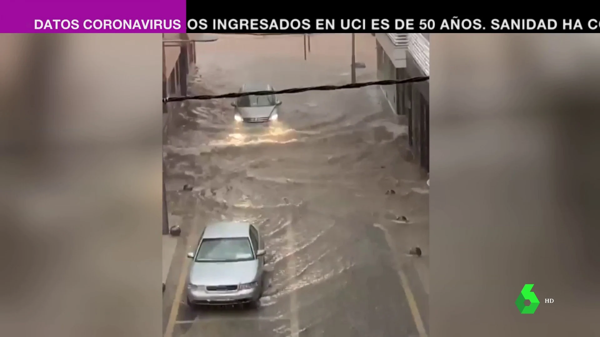 Un inusual temporal deja lluvias torrenciales e inundaciones en diversos puntos de Murcia y la Comunidad Valenciana