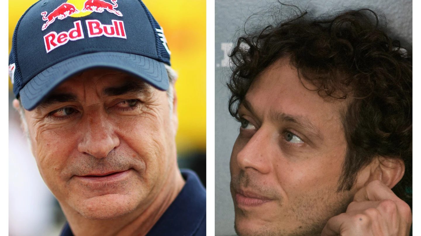Carlos Sainz y Valentino Rossi Carlos Sainz y Valentino Rossi