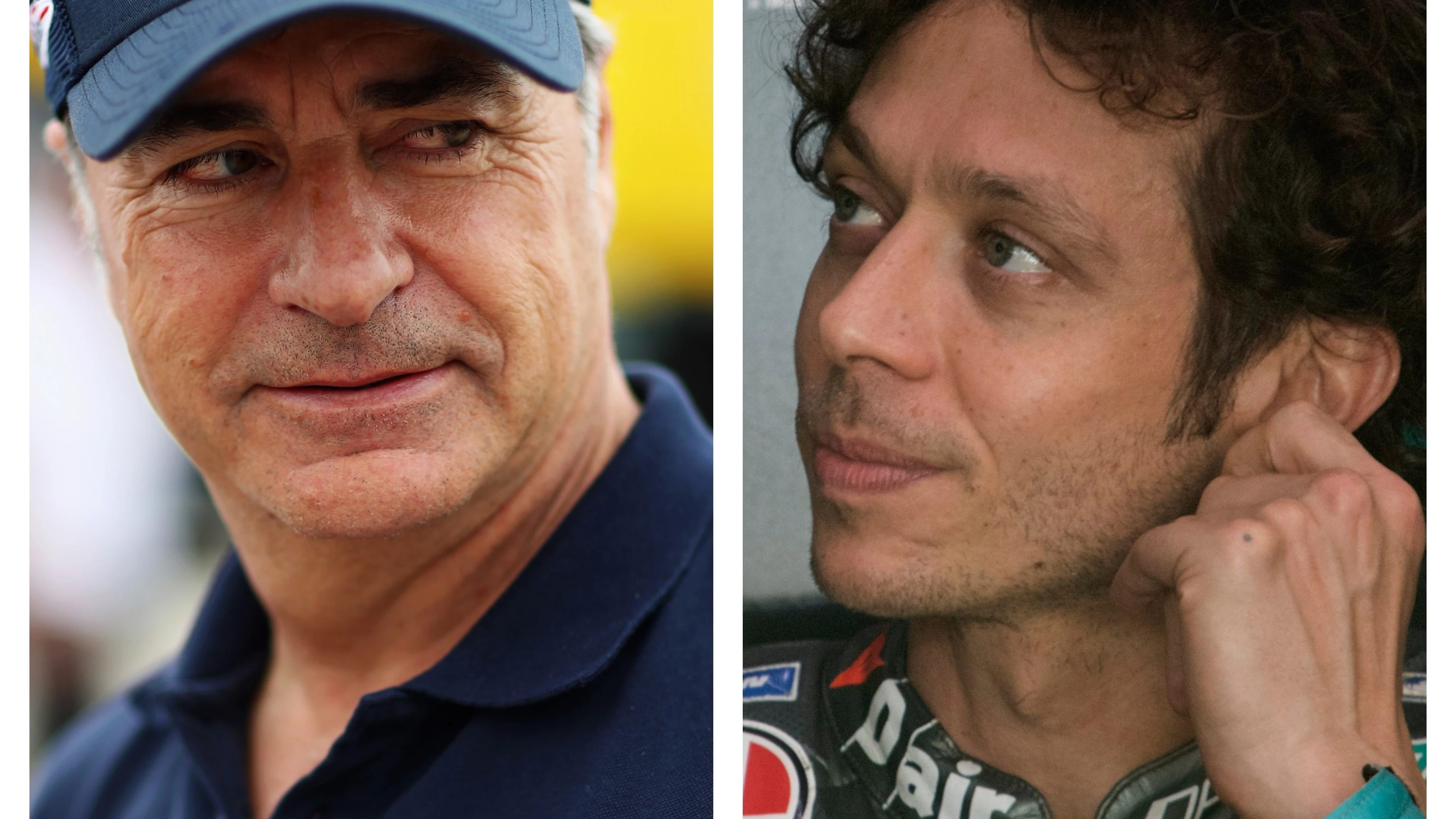 Carlos Sainz y Valentino Rossi