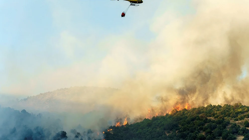 Imagen del incendio en El Tiemblo (Ávila)