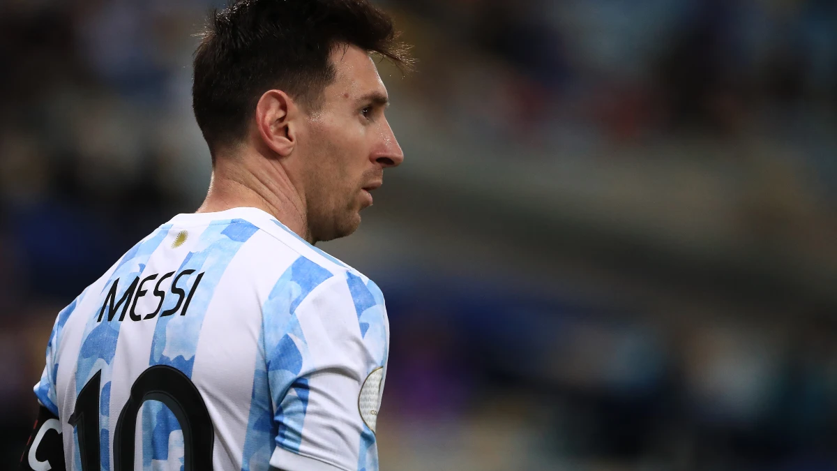 Leo Messi, con Argentina