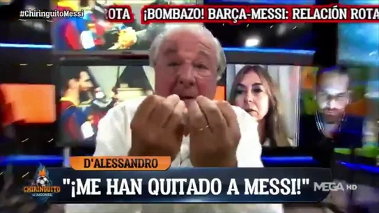 Jorge D'Alessandro estalla en 'El Chiringuito' por la marcha de Messi: "¡Me han robado la verdad! ¡Me han mentido!" Jorge D'Alessandro estalla en 'El Chiringuito' por la marcha de Messi: "¡Me han robado la verdad! ¡Me han mentido!"