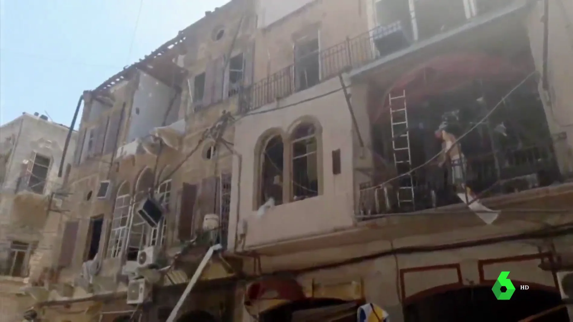 Edificio destruido en Beirut