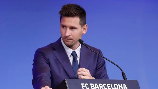 Messi, en rueda de prensa Messi, en rueda de prensa