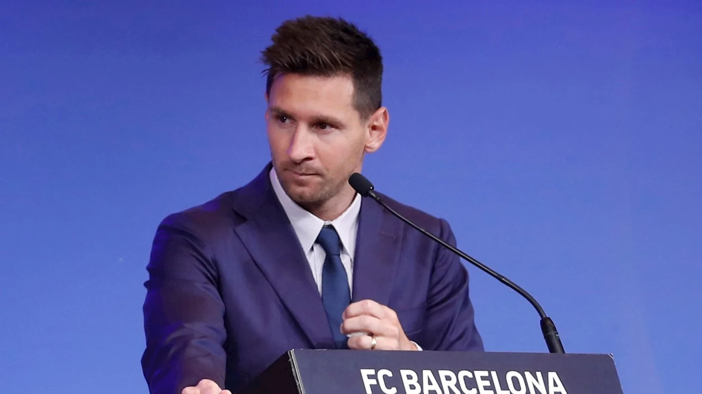 Messi, en rueda de prensa Messi, en rueda de prensa