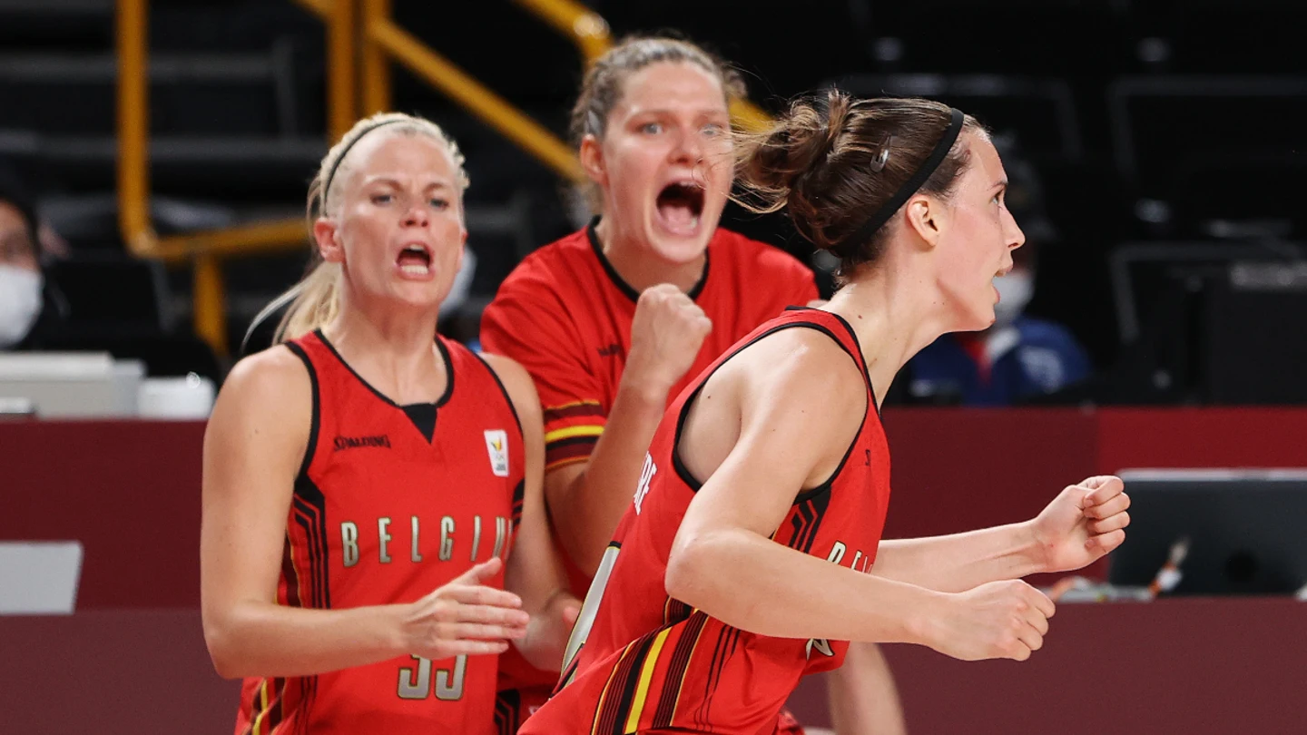 Varias jugadoras de la selección de Bélgica Varias jugadoras de la selección de Bélgica
