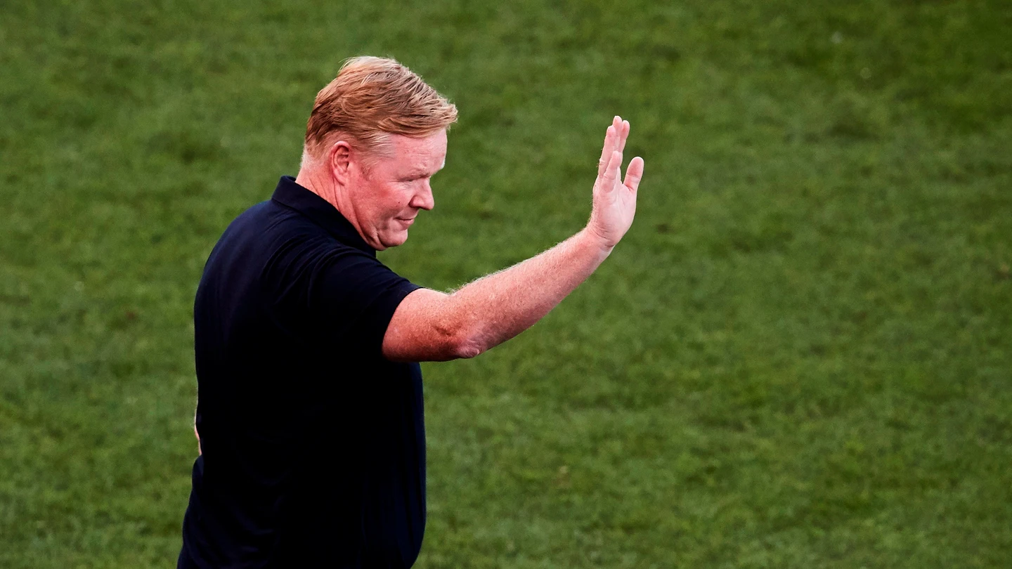 Ronald Koeman, en la presentación del Barcelona 2021/2022 Ronald Koeman, en la presentación del Barcelona 2021/2022