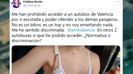 Usuaria de la EMT Valencia afectada Usuaria de la EMT Valencia afectada