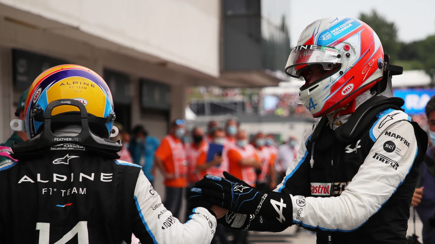 Fernando Alonso y Esteban Ocon Fernando Alonso y Esteban Ocon