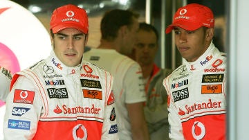 Fernando Alonso y Lewis Hamilton en McLaren 2007