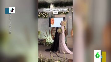 Un novio se contagia de COVID y celebran la boda sin él