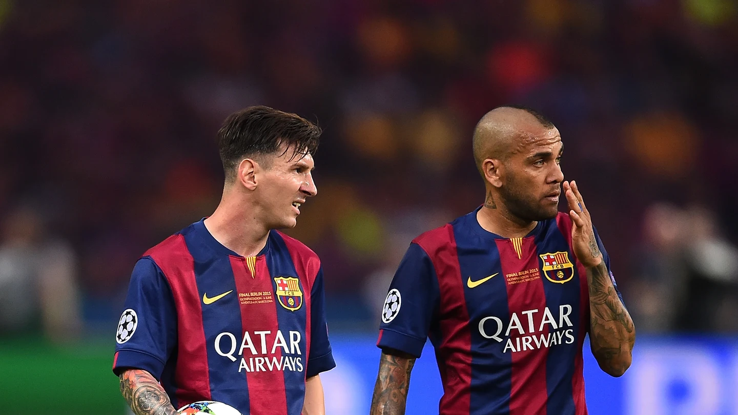 Leo Messi y Dani Alves Leo Messi y Dani Alves