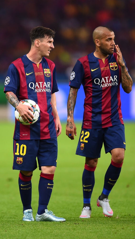 Leo Messi y Dani Alves