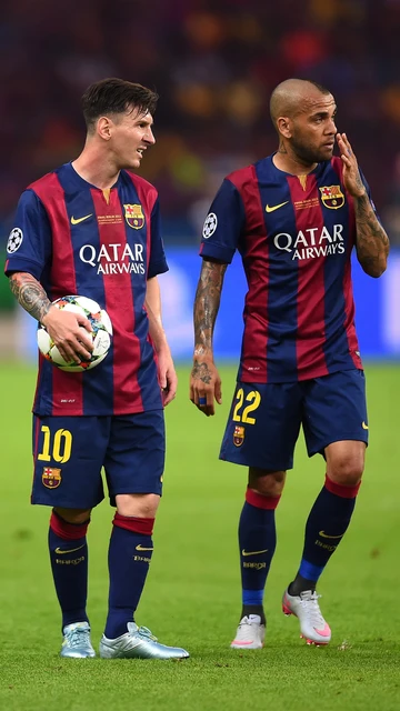 Leo Messi y Dani Alves