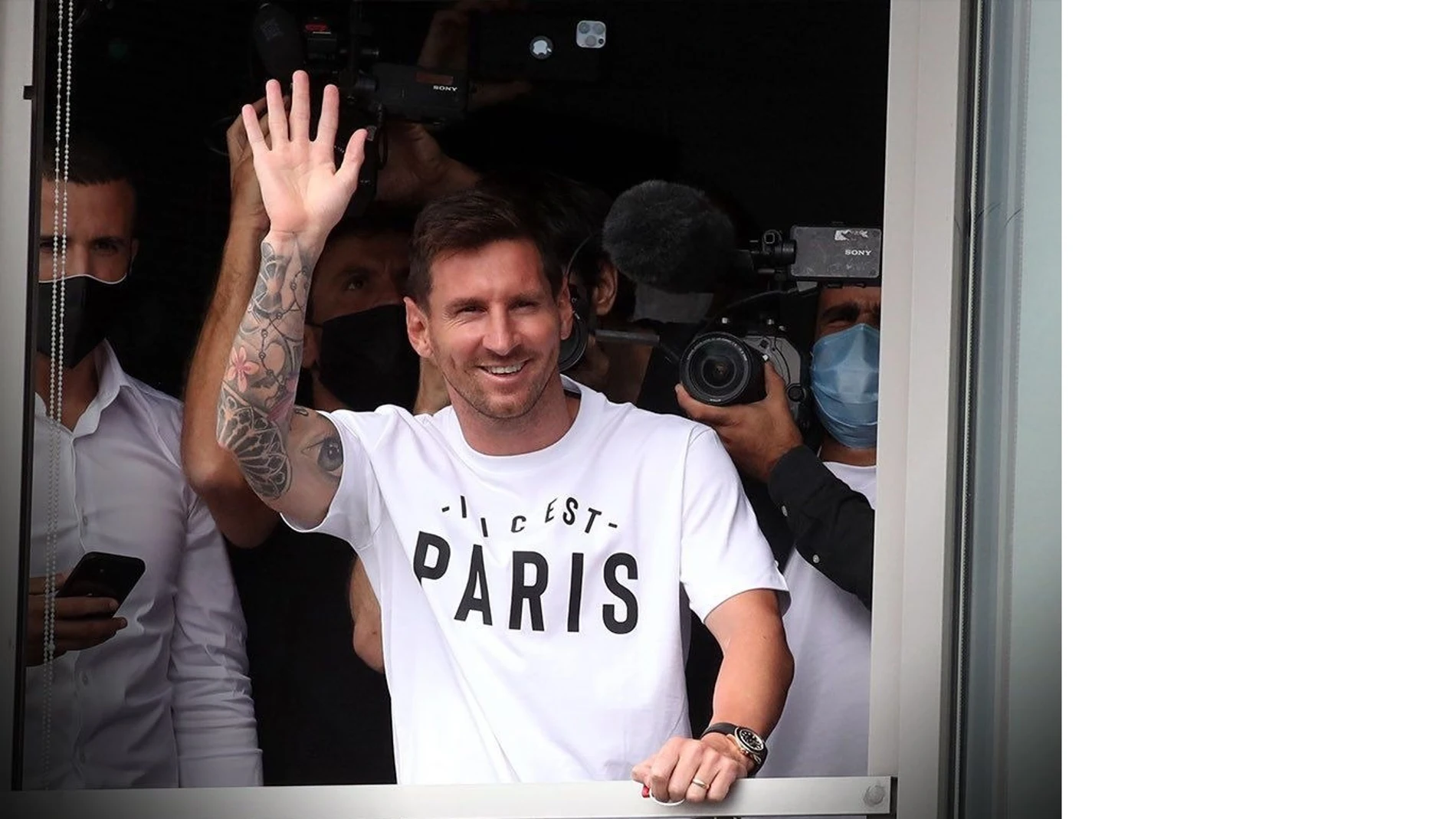 Llegada de Messi a Paris