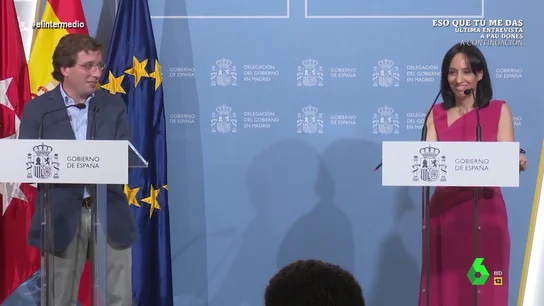 "Es que pongo la otra mejilla constantemente": la divertida reacción de Almeida ante su pique con la delegada del Gobierno "Es que pongo la otra mejilla constantemente": la divertida reacción de Almeida ante su pique con la delegada del Gobierno