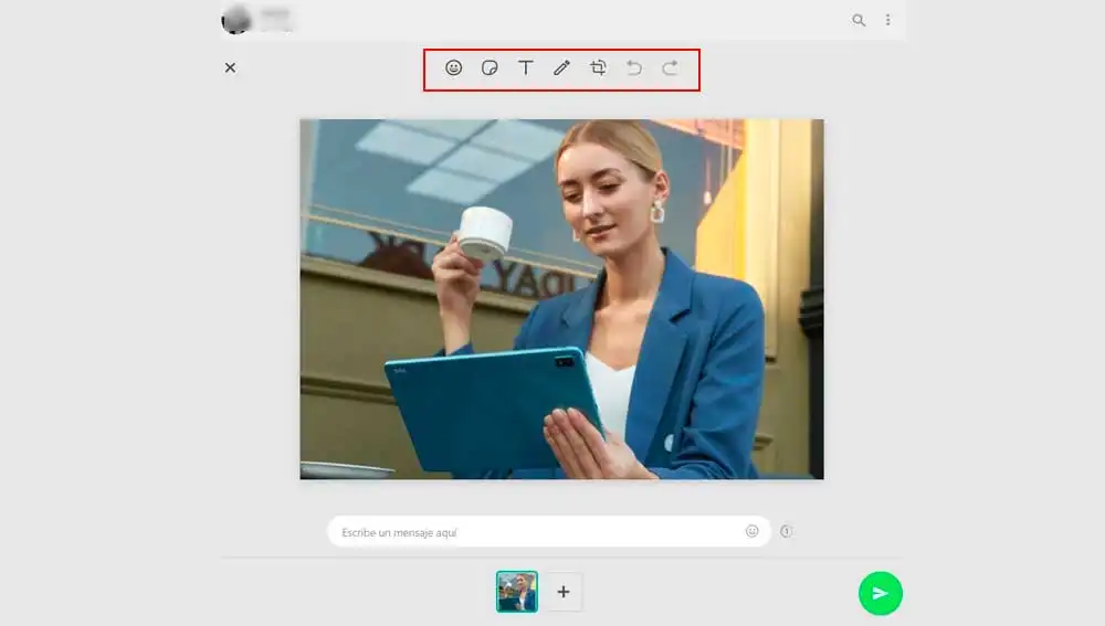 Nuevo editor de fotos de la versión de escritorio de WhatsApp Nuevo editor de fotos de la versión de escritorio de WhatsApp