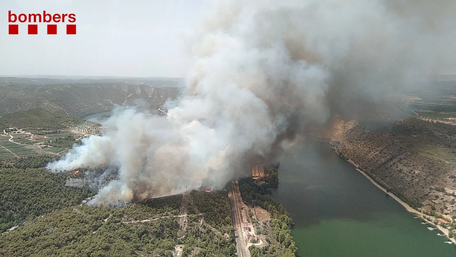 Incendio declarado en Pobla de Massaluca (Tarragona)