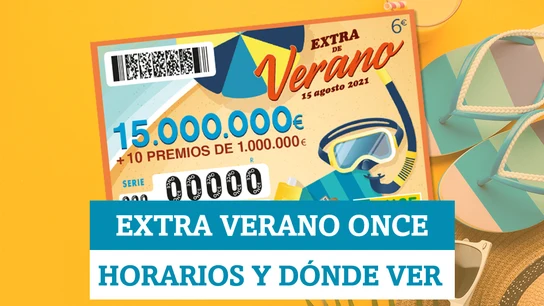 Horario y dónde ver el ver el Sorteo Extra de Verano de la ONCE Horario y dónde ver el ver el Sorteo Extra de Verano de la ONCE