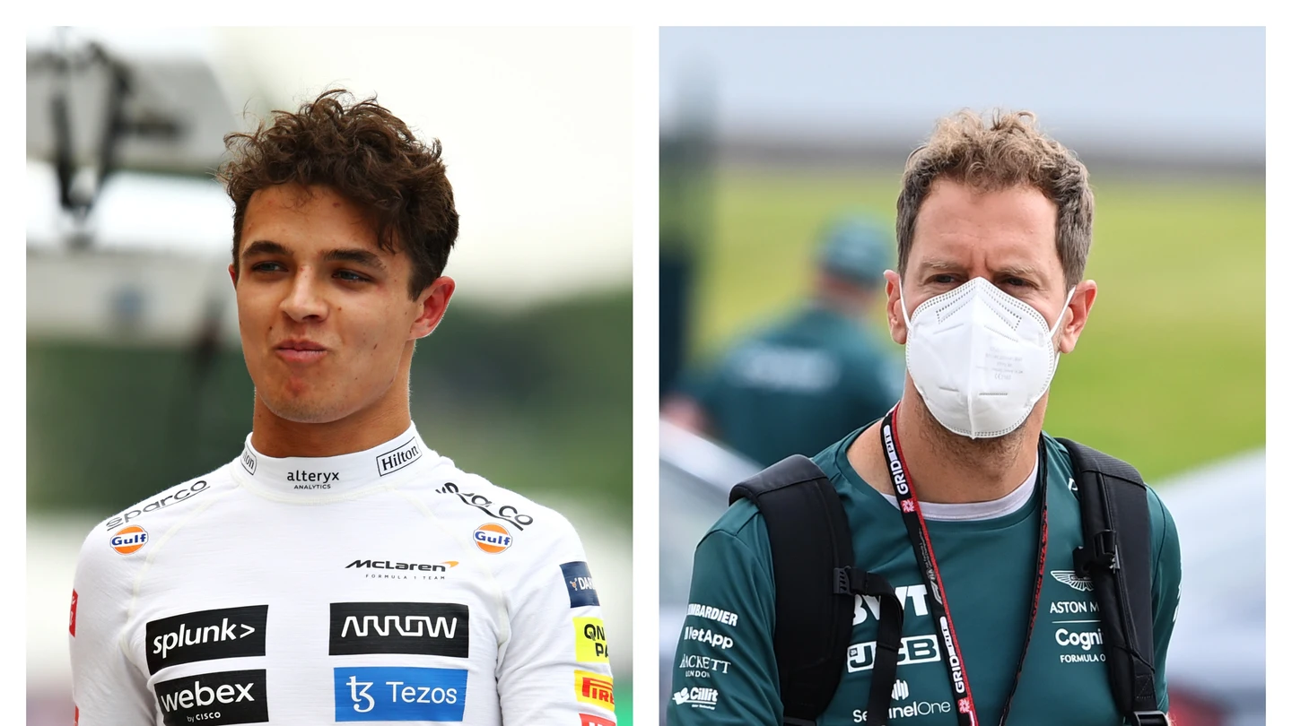 Norris y Vettel Norris y Vettel