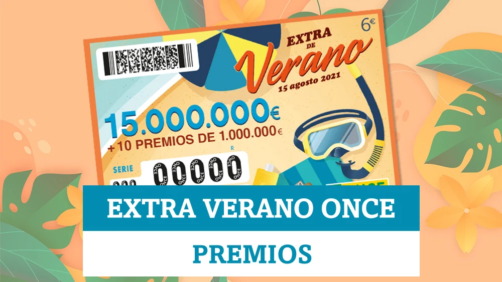 Estos son los premios que reparte el Sorteo Extra de Verano de la ONCE