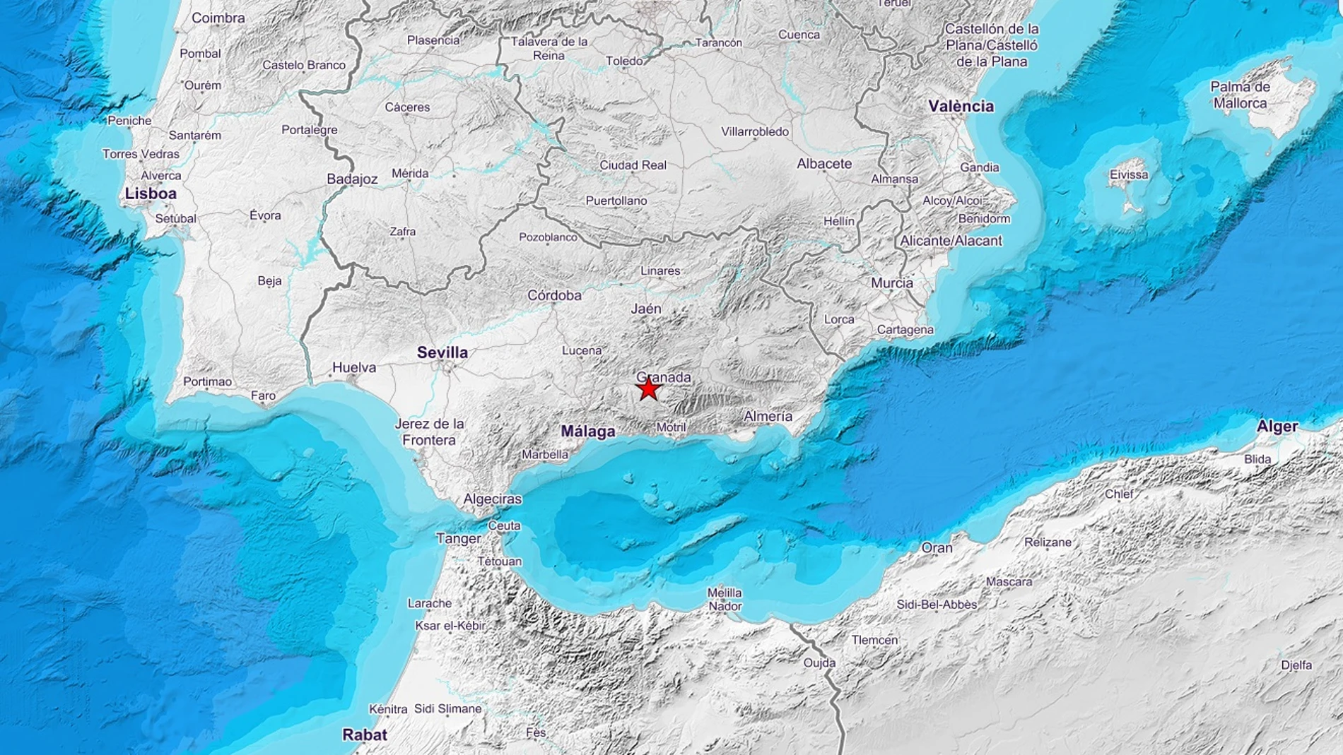 Terremoto registrado en la provincia de Granada