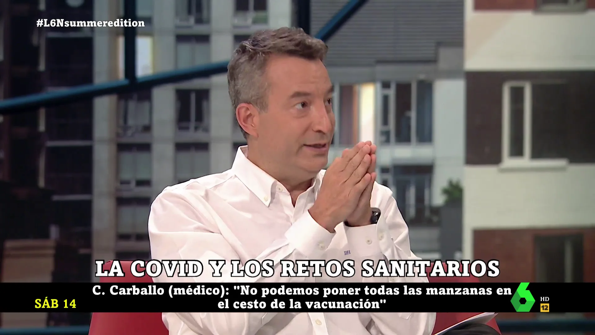 César Carballo avisa de "una sexta, séptima y octava ola si no ponemos los medios para evitar contagios"