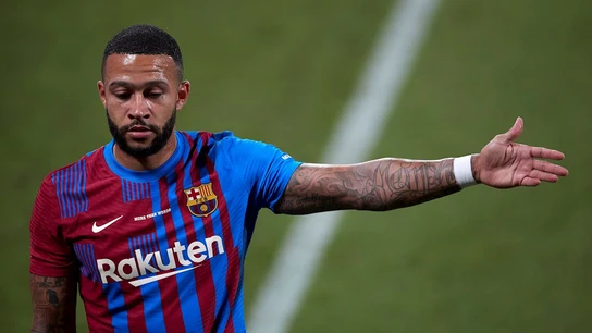 Depay, con el Barça Depay, con el Barça