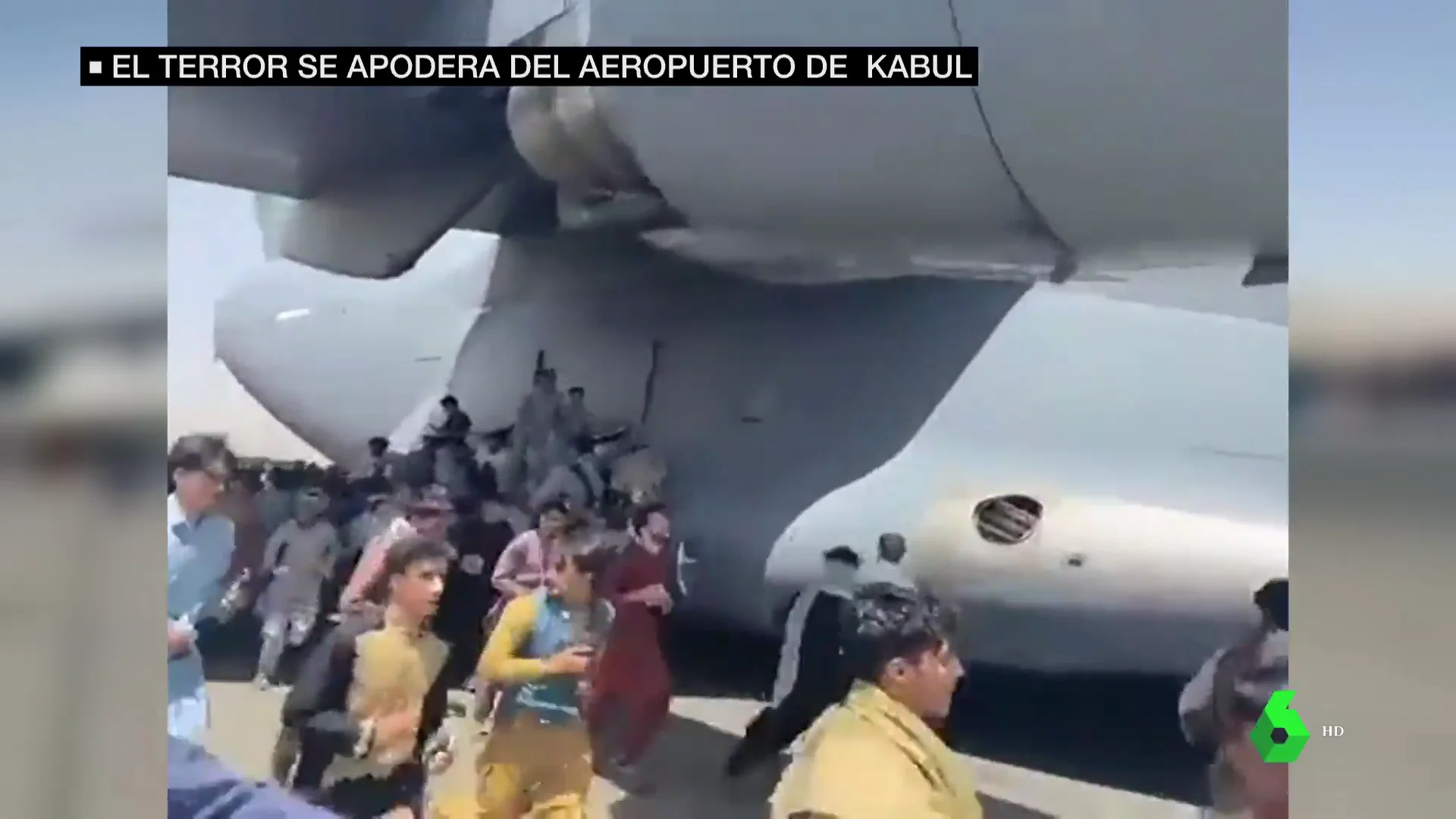 Caos en el aeropuerto de Kabul