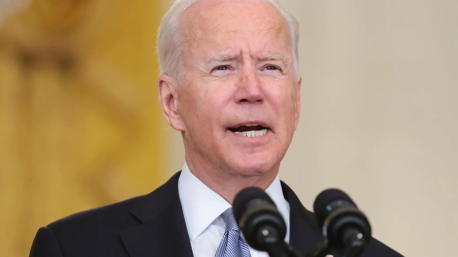 El presidente de Estados Unidos, Joe Biden, comparece sobre la retirada de tropas de Afganistán.