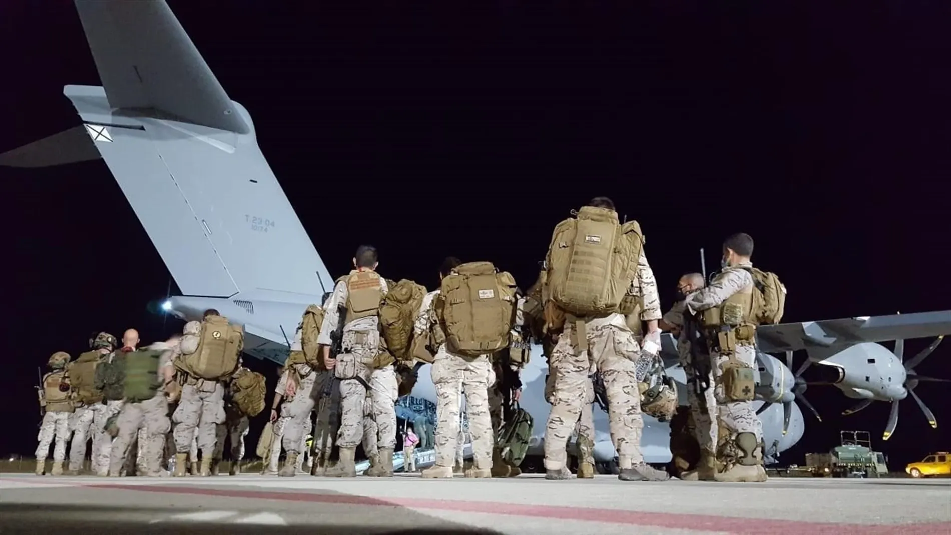Militares españoles para la evacuación de Afganistán
