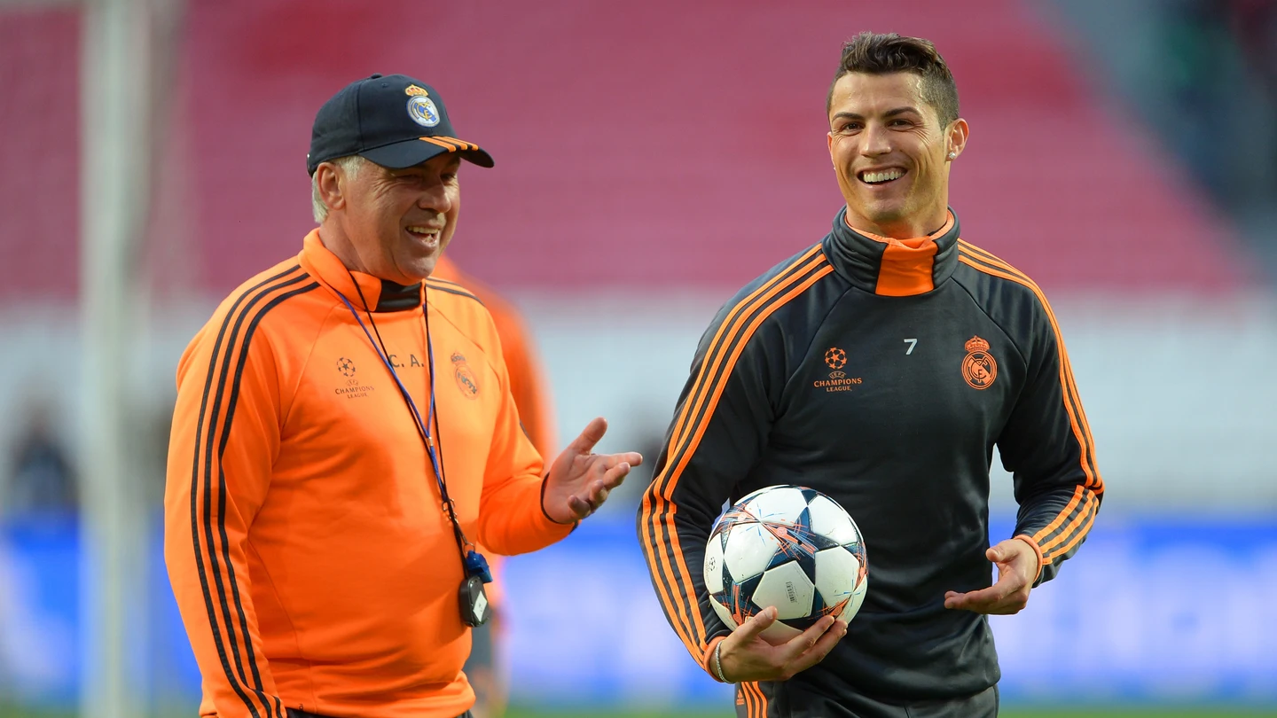 Carlo Ancelotti y Cristiano Ronaldo Carlo Ancelotti y Cristiano Ronaldo