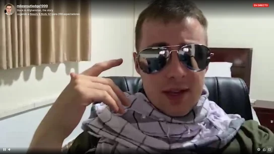 El estudiante inglés que ha viajado a Afganistán a retransmitir por Twitch la ofensiva talibán: "Soy consciente de que puedo morir" El estudiante inglés que ha viajado a Afganistán a retransmitir por Twitch la ofensiva talibán: "Soy consciente de que puedo morir"