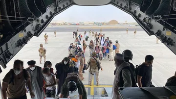 Imagen de la evacuación de afganos que ha llevado a cabo el Gobierno español desde Kabul