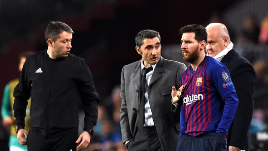 Ernesto Valverde y Leo Messi Ernesto Valverde y Leo Messi