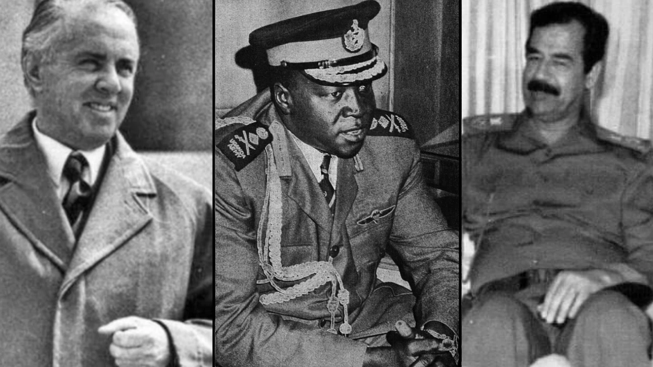 Enver Hoxha, Idi Amin y Sadam Huseín 