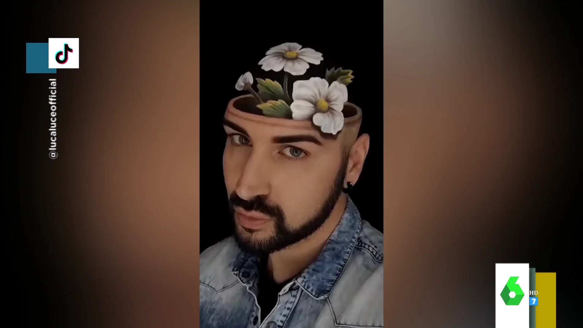 Manos partidas o flores que salen del cráneo: las espectaculares ilusiones 3D del maquillador Luca Luce