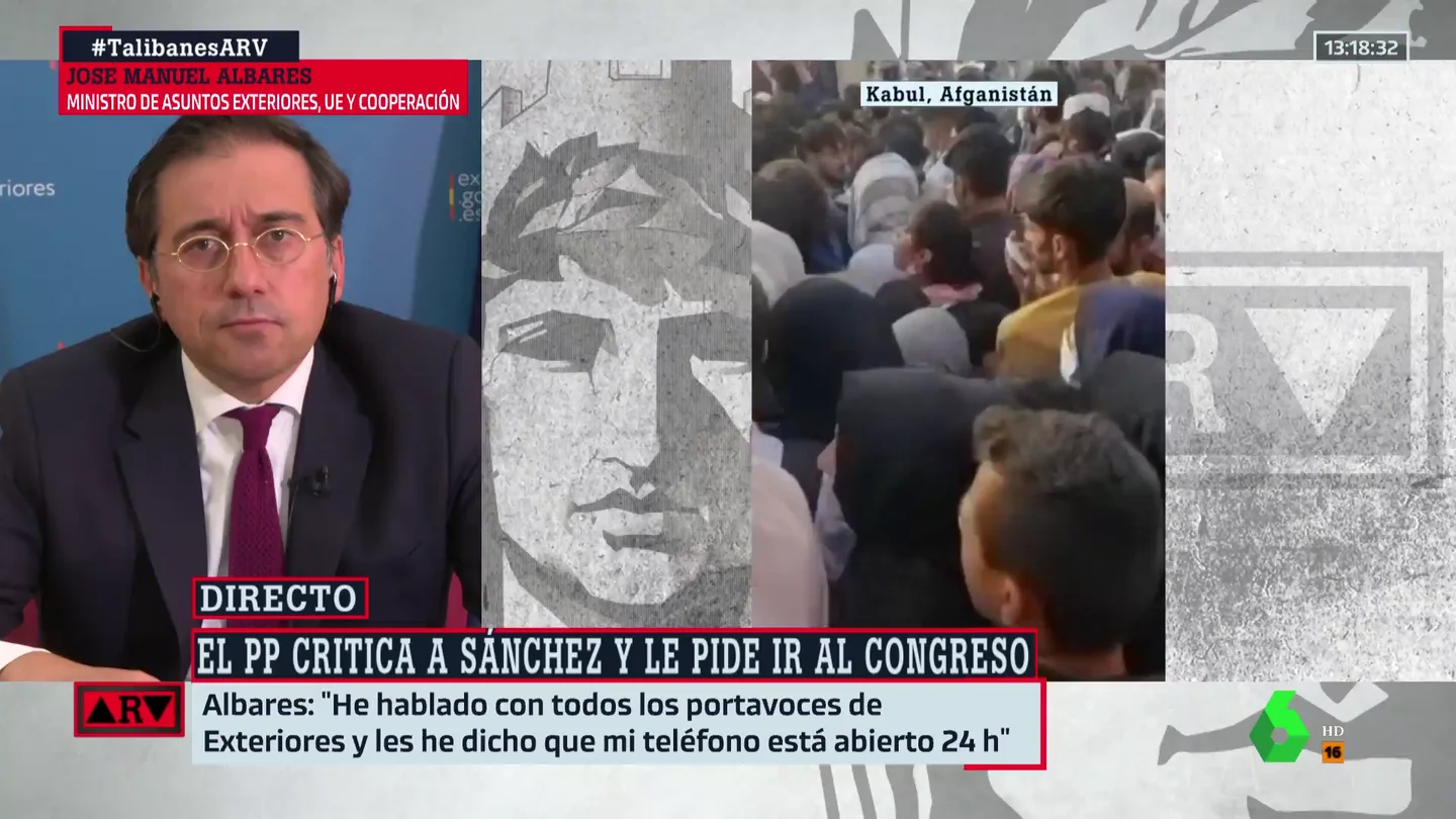 El ministro Albares da las claves del dispositivo de evacuación español en Kabul: "Seguiremos en Afganistán mientras sea posible" El ministro Albares da las claves del dispositivo de evacuación español en Kabul: "Seguiremos en Afganistán mientras sea posible"