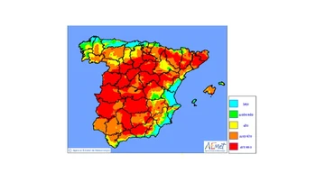 Riesgo de incendio en la Península Ibérica