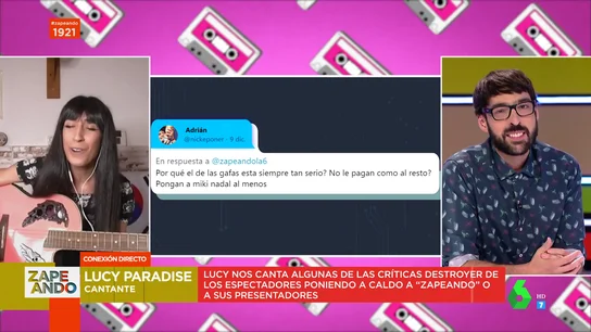 Lucy Paradise canta las críticas más fuertes a Zapeando Lucy Paradise canta las críticas más fuertes a Zapeando