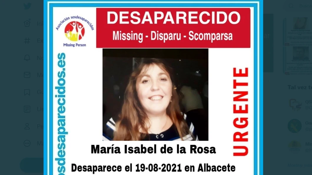 Imagen de María Isabel de la Rosa difundida por la asociación SOSDesaparecidos