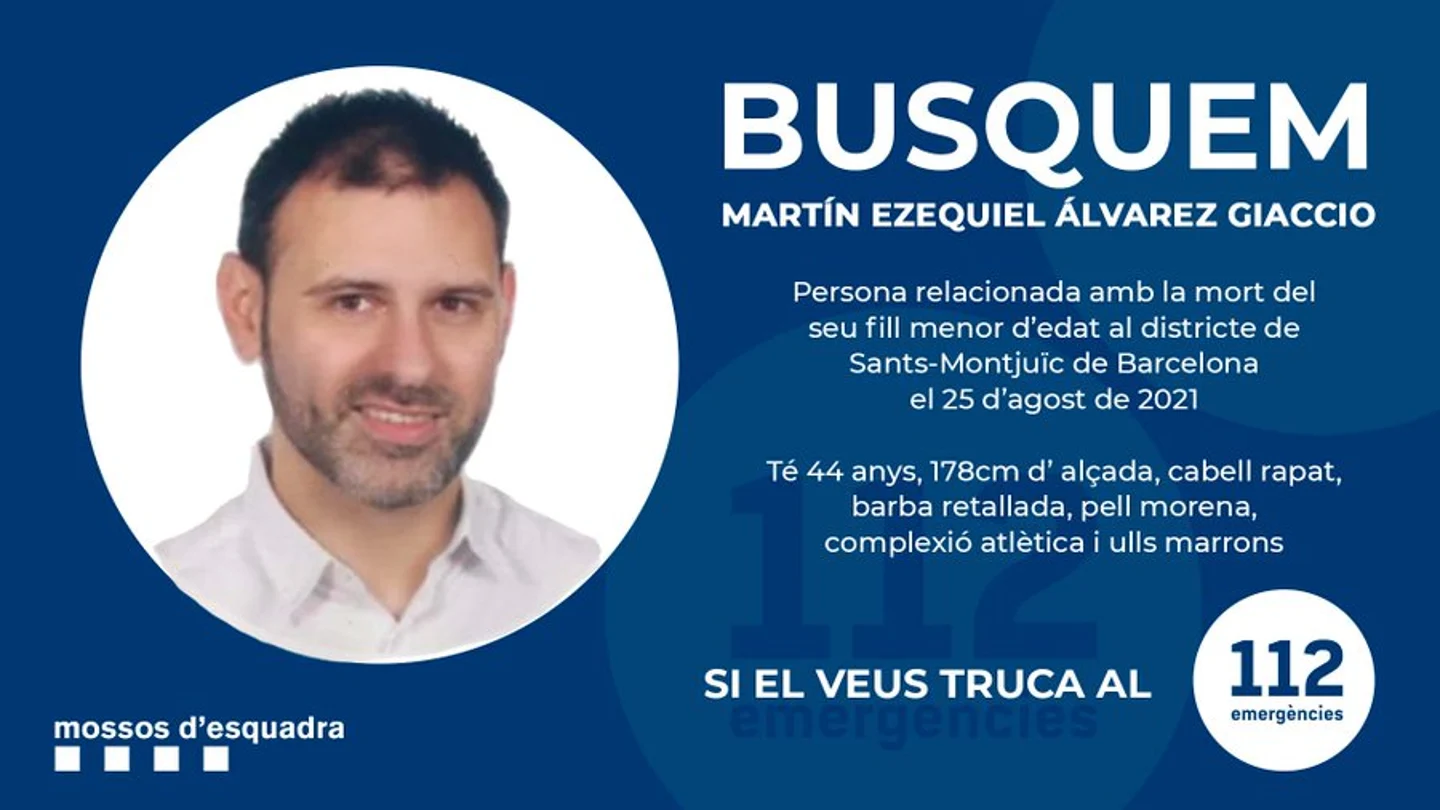 Imagen del padre del niño asesinado difundida por los Mossos Imagen del padre del niño asesinado difundida por los Mossos