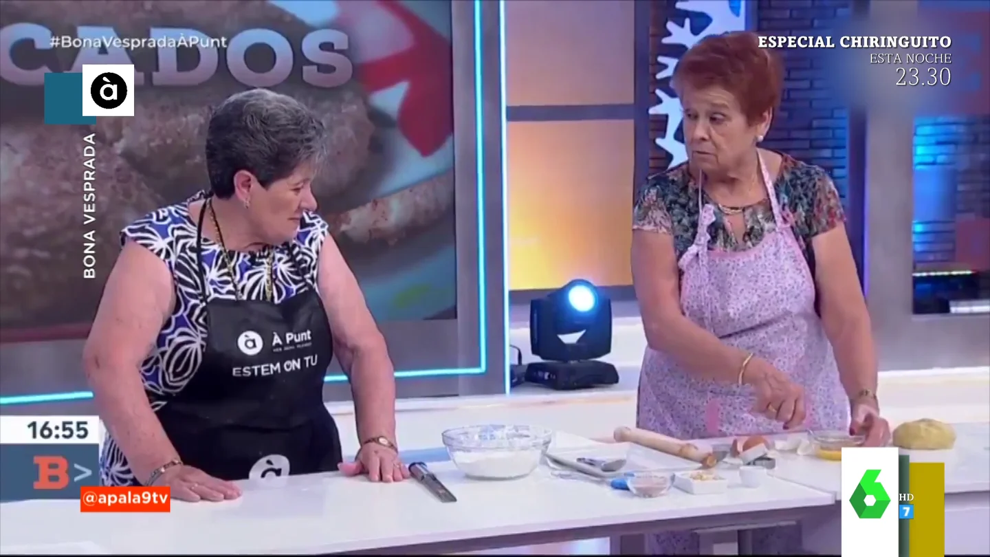 El tenso momento entre dos señoras que hacían mantecados en pleno directo El tenso momento entre dos señoras que hacían mantecados en pleno directo