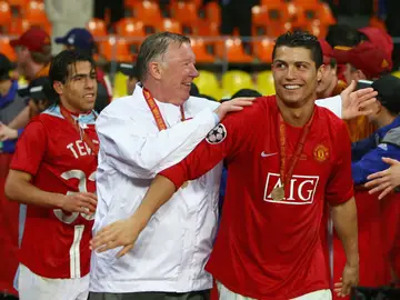 Cristiano Ronaldo y Sir Alex Ferguson