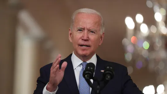 El presidente de Estados Unidos, Joe Biden, durante un mensaje a la nación. El presidente de Estados Unidos, Joe Biden, durante un mensaje a la nación.