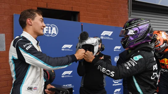 George Russell y Lewis Hamilton George Russell y Lewis Hamilton