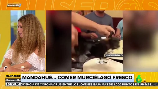 La divertida reacción de Angie Cárdenas al ver a un grupo de personas comiendo "murciélago fresco" La divertida reacción de Angie Cárdenas al ver a un grupo de personas comiendo "murciélago fresco"