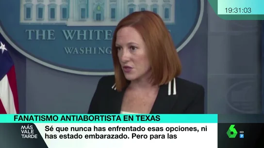 La contundente respuesta de la portavoz de la Casa Blanca sobre el aborto: "Usted nunca ha estado embarazado" La contundente respuesta de la portavoz de la Casa Blanca sobre el aborto: "Usted nunca ha estado embarazado"