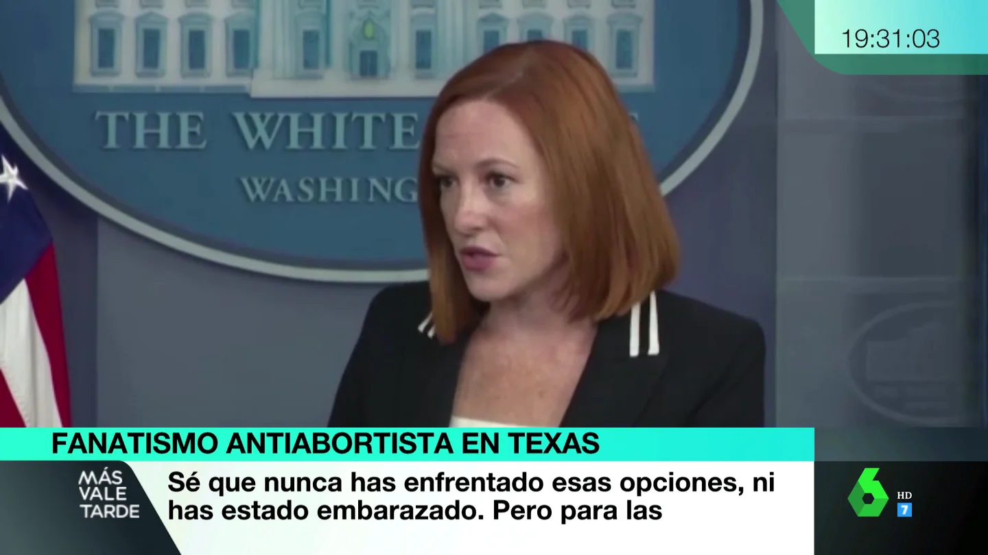 La contundente respuesta de la portavoz de la Casa Blanca sobre el aborto: "Usted nunca ha estado embarazado" La contundente respuesta de la portavoz de la Casa Blanca sobre el aborto: "Usted nunca ha estado embarazado"