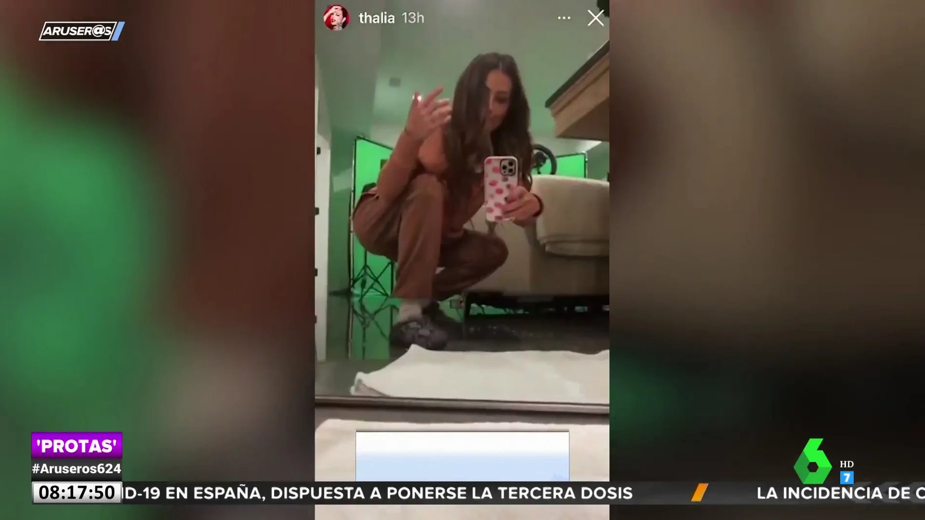 "No mames, aquí se va a aparecer DiCaprio": el vídeo de Thalía al descubrir que su casa está inundada